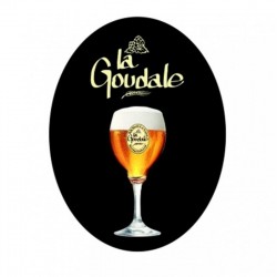 PLAQUE METAL - Plaque émaillée LA GOUDALE N°2 (verre fond noir) - Planète Drinks
