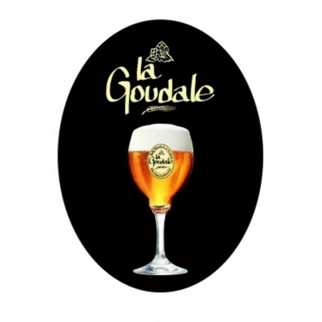PLAQUE METAL - Plaque émaillée LA GOUDALE N°2 (verre fond noir) - Planète Drinks