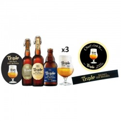 - BOX DECOUVERTE TRIPLE SECRET DES MOINES 2X75CL+1X33CL+ACCESSOIRES - Planète Drinks