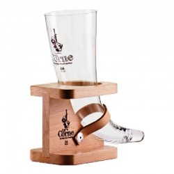 VERRES A BIERE - LA CORNE DU BOIS DES PENDUS 33CL + PIED EN BOIS - Planète Drinks