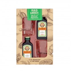 COFFRET ALCOOL - COFFRET CADEAU JAGERMEISTER 2*2CL + 2 VERRES - Planète Drinks