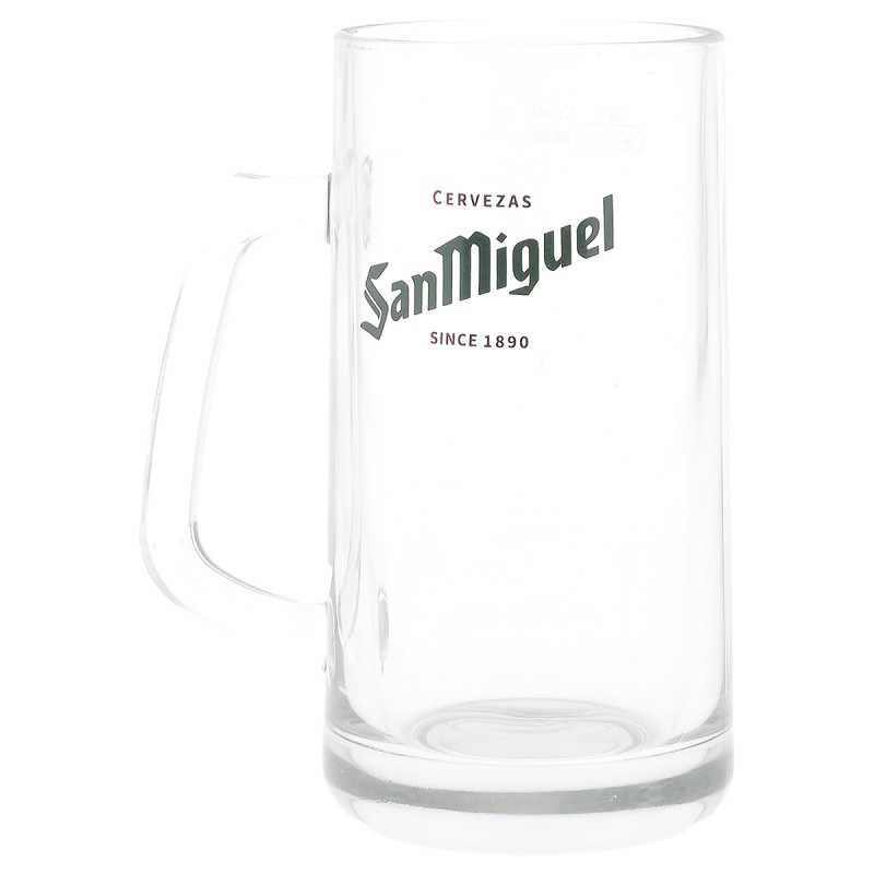 Lot De 2 Verres à Bière San Miguel 568 Ml - Verre Trempé, Logo Gravé, Marqué CE, Forme Calice