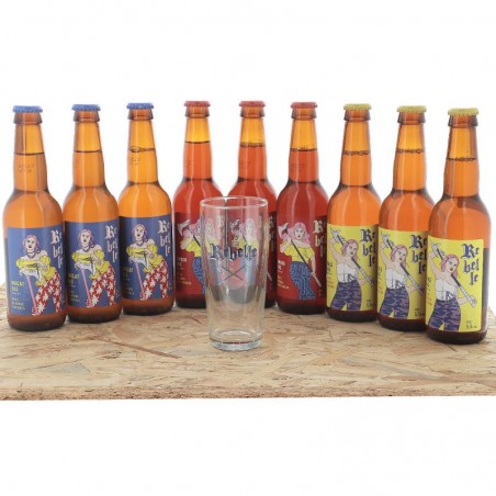 BOX DECOUVERTE REBELLE 2*4*33CL + 1 VERRE